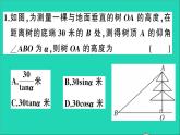 数学沪科版九年级上册同步教学课件第23章解直角三角形23.2解直角三角形及其应用第3课时仰角与俯角问题作业