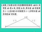 数学沪科版九年级上册同步教学课件第23章解直角三角形23.2解直角三角形及其应用第5课时坡度问题及一次函数中k的几何意义作业
