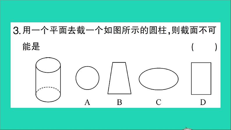 数学北师大版七年级上册同步教学课件第1章丰富的图形世界3截一个几何体作业04