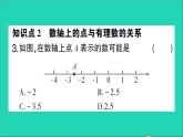 数学北师大版七年级上册同步教学课件第2章有理数及其运算2数轴作业