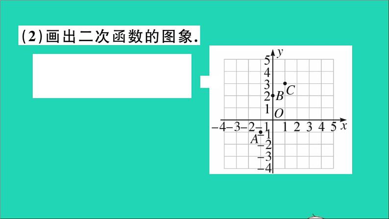 数学华东师大版九年级下册同步教学课件第26章二次函数26.2二次函数的图象与性质3求二次函数的表达式作业06