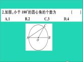 数学华东师大版九年级下册同步教学课件第27章圆27.1圆的认识1圆的基本元素作业