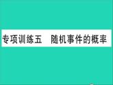 數(shù)學(xué)華東師大版九年級(jí)下冊同步教學(xué)課件復(fù)習(xí)專項(xiàng)訓(xùn)練5隨機(jī)事件的概率作業(yè)