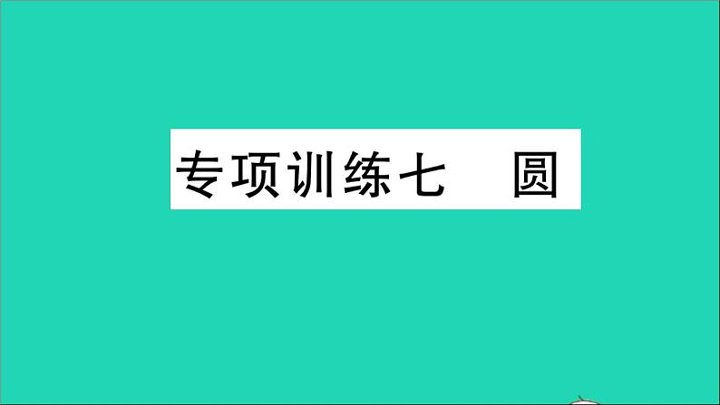 数学华东师大版九年级下册同步教学课件复习专项训练7圆作业01