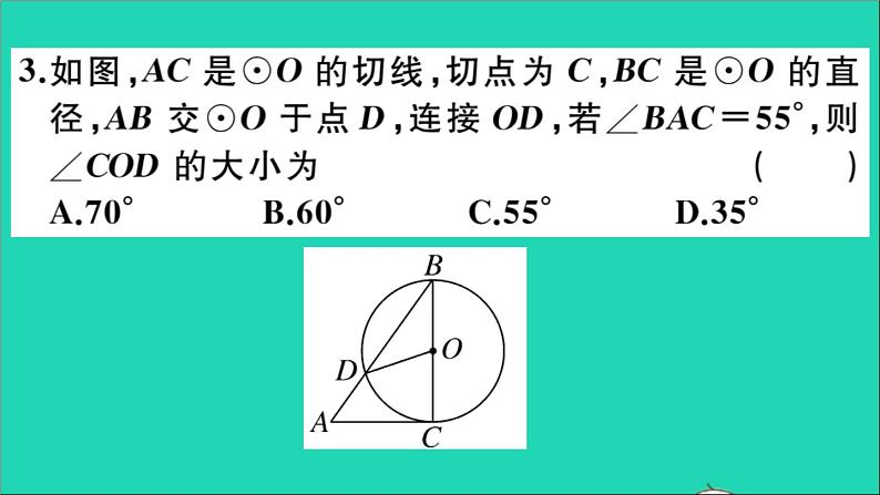 数学华东师大版九年级下册同步教学课件复习专项训练7圆作业04