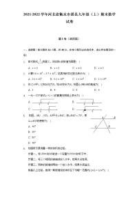 2021-2022学年河北省衡水市景县九年级（上）期末数学试卷（含解析）