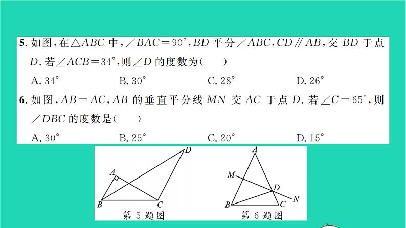 2022七年级数学下学期月考卷二习题课件新版北师大版第4页