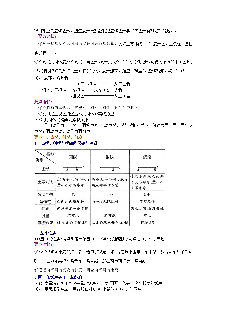 38《几何图形初步》全章复习与巩固（基础）知识讲解学案02