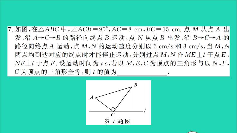 2022七年级数学下册专题卷三全等三角形中的性质与判定习题课件新版北师大版第7页