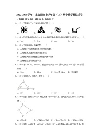 2022-2023学年广东省阳江市八年级（上）期中数学模拟试卷