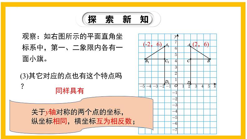 3.3 轴对称与坐标变化-2022-2023学年八年级数学上册同步教材教学精品课件（北师大版）第6页