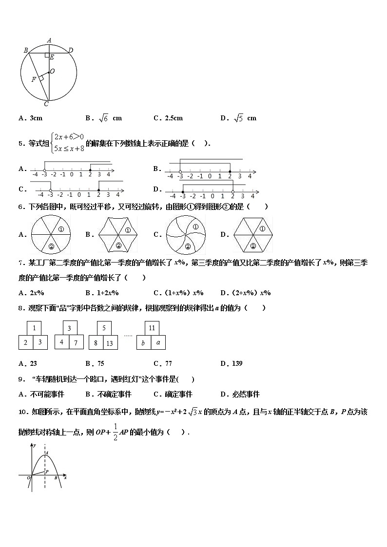 海南省海口市第十四中学2021-2022学年中考一模数学试题含解析02