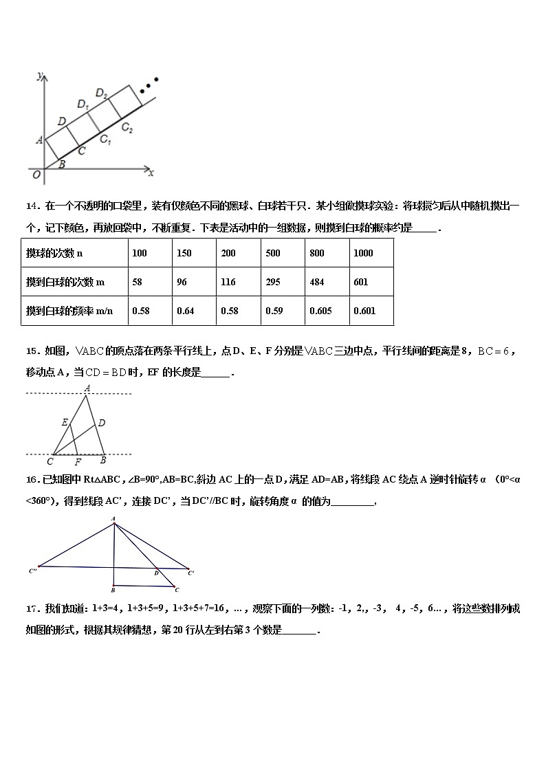 河北省保定市博野县重点名校2022年中考数学考试模拟冲刺卷含解析第3页