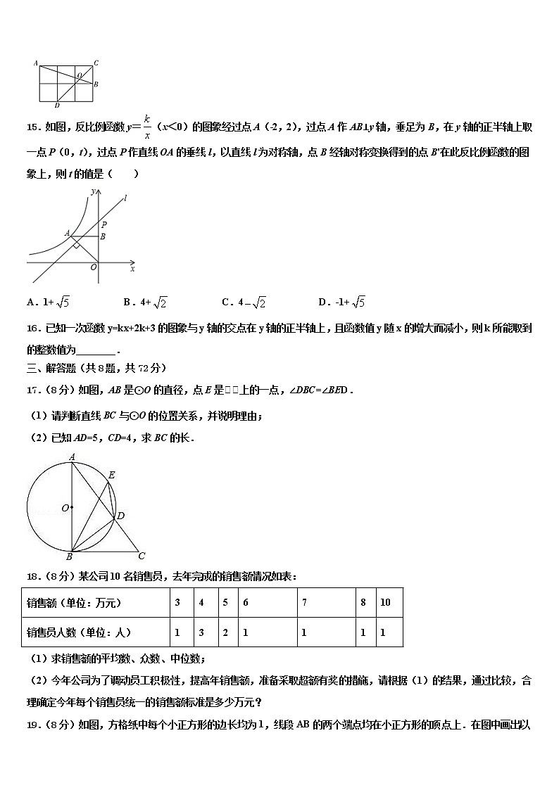 河北省保定市名校2022年毕业升学考试模拟卷数学卷含解析第3页