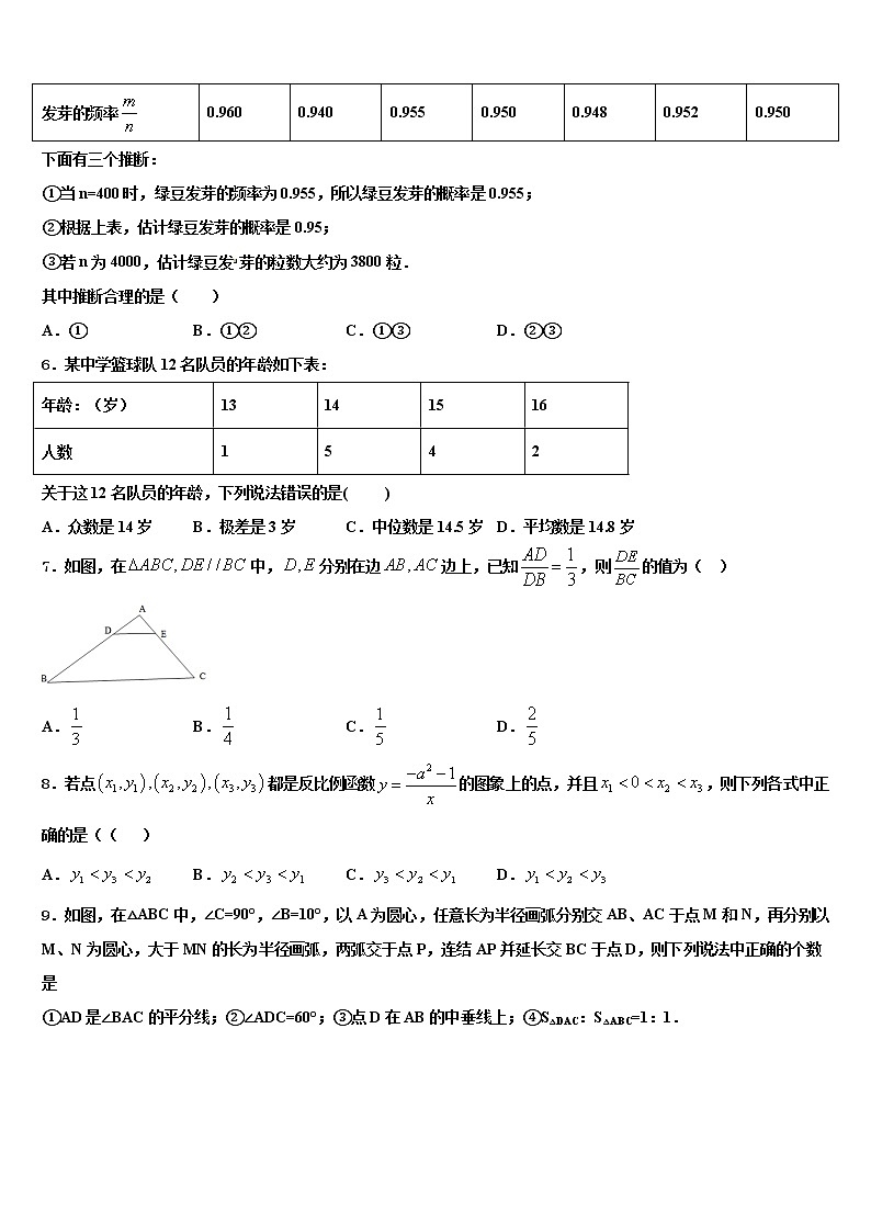 河北省秦皇岛市海港区达标名校2021-2022学年中考数学四模试卷含解析02