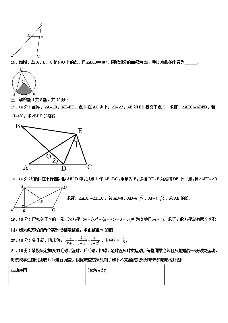 海南省屯昌县达标名校2022年中考数学对点突破模拟试卷含解析03