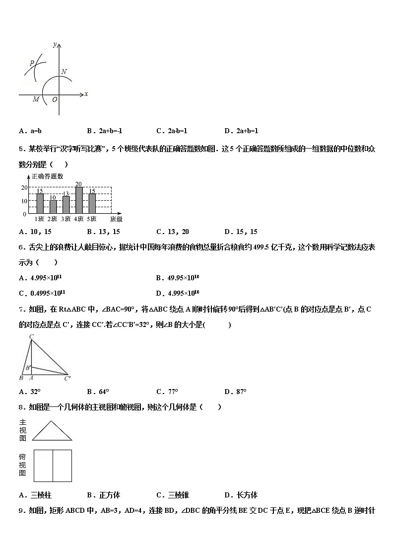 河北省唐山市龙华中学2021-2022学年中考数学仿真试卷含解析第2页