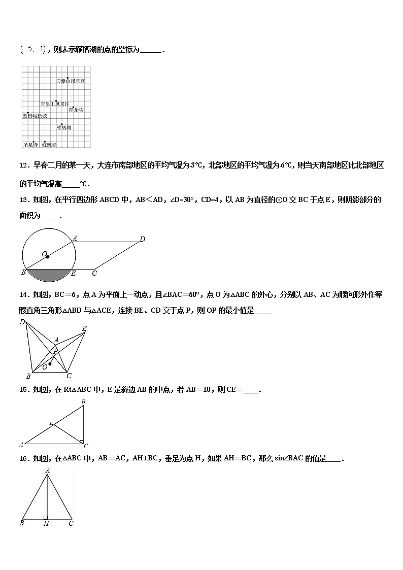 河北省献县重点达标名校2021-2022学年中考数学模试卷含解析第3页