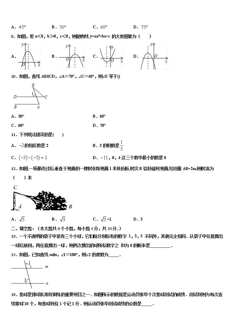 河南省商丘市柘城中学2021-2022学年十校联考最后数学试题含解析02
