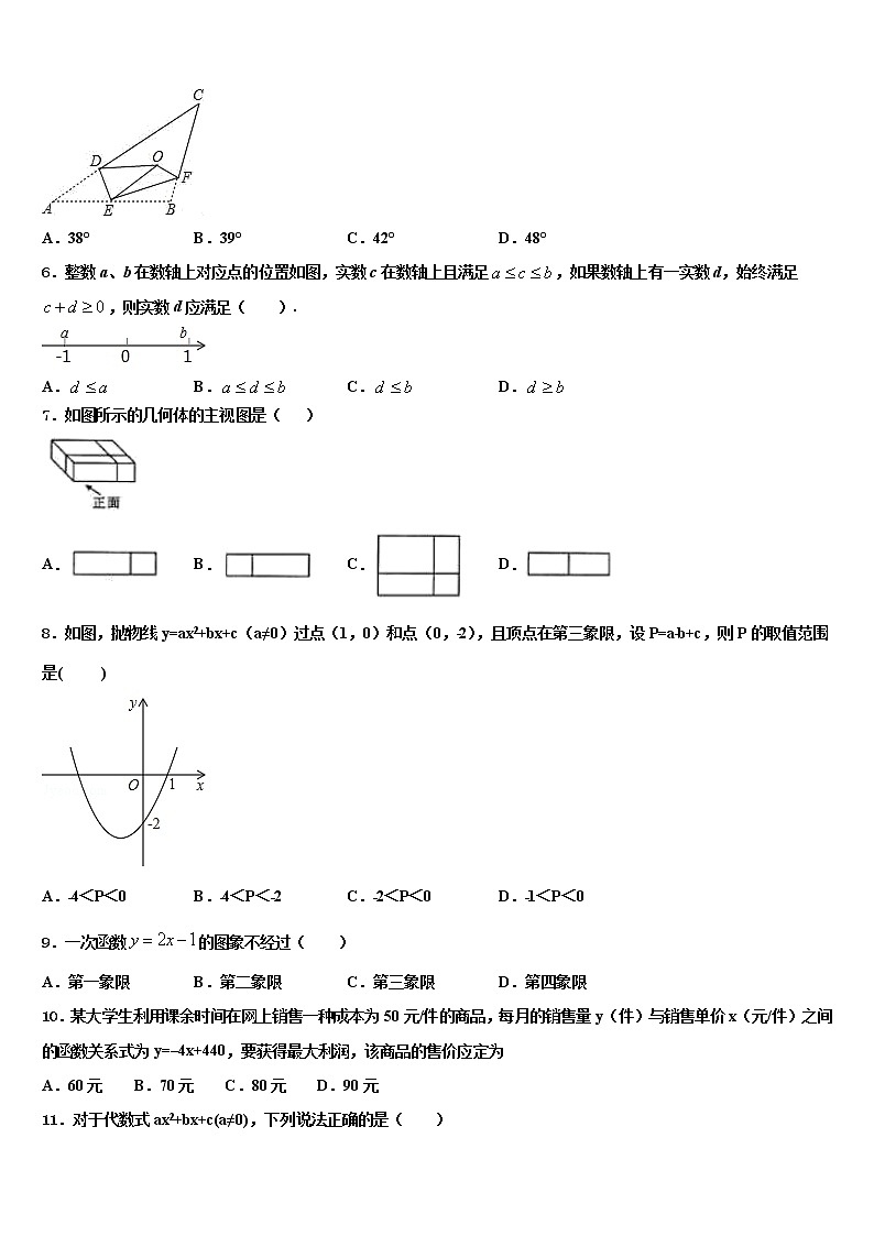 黑龙江省鸡东县重点达标名校2021-2022学年中考适应性考试数学试题含解析02