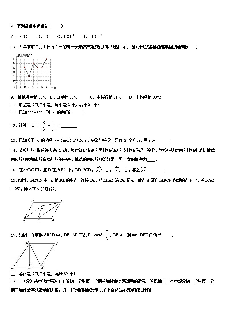 黑龙江省牡丹江管理局2021-2022学年中考押题数学预测卷含解析第2页