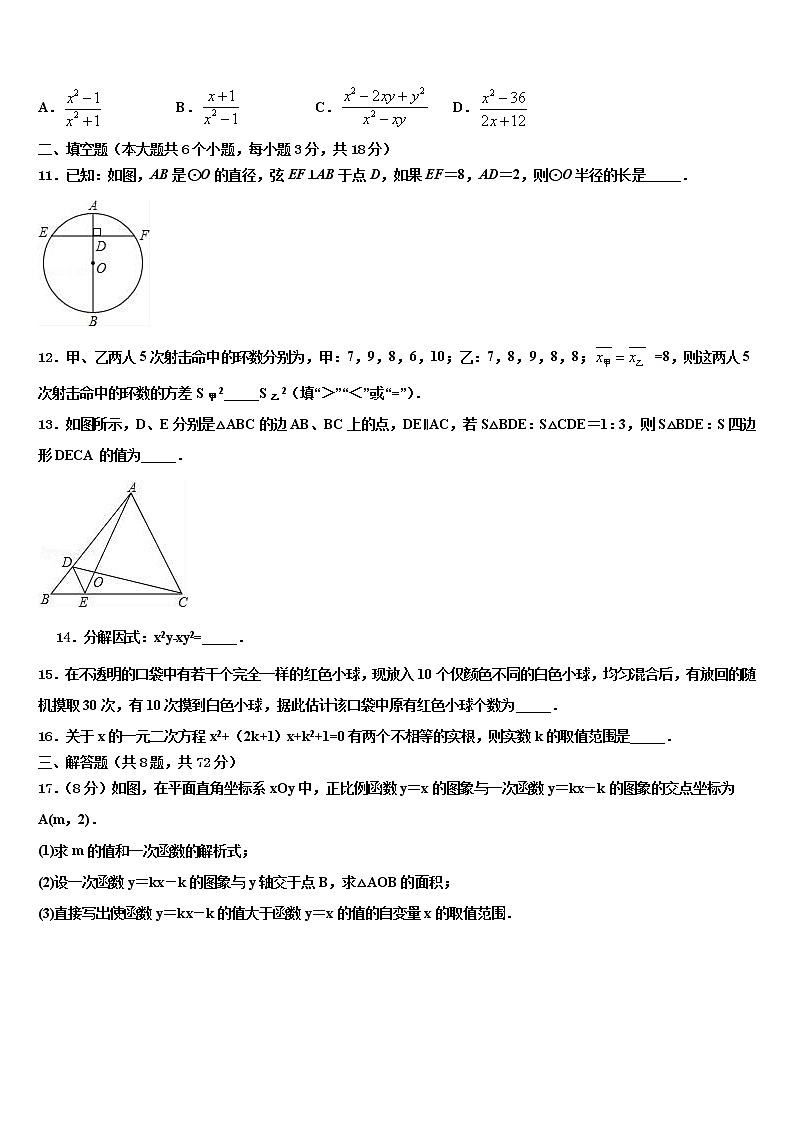 黑龙江省讷河市实验校2022年中考数学模拟精编试卷含解析03