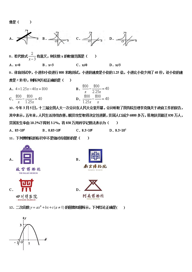 黑龙江省齐齐哈尔市讷河市市级名校2022年中考数学模拟预测题含解析第2页