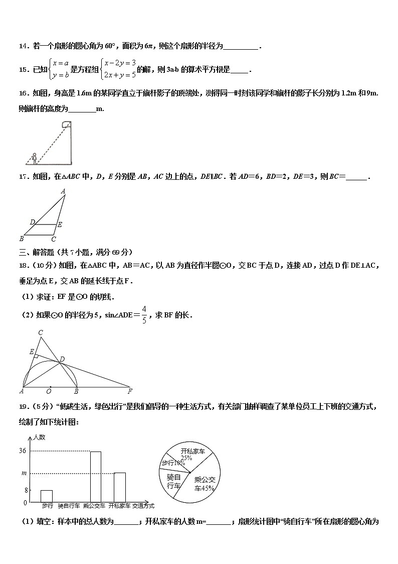 湖南省长沙市部分校2022年中考数学模拟精编试卷含解析03
