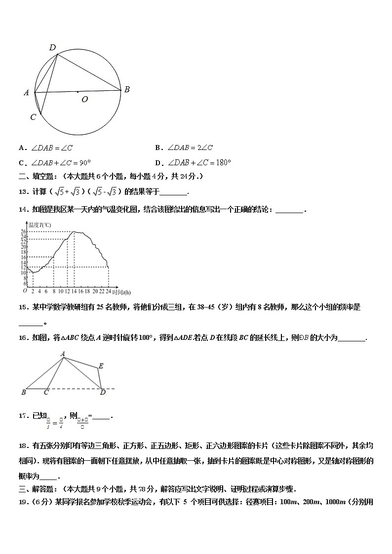 湖南省株洲市攸县2021-2022学年中考押题数学预测卷含解析第3页