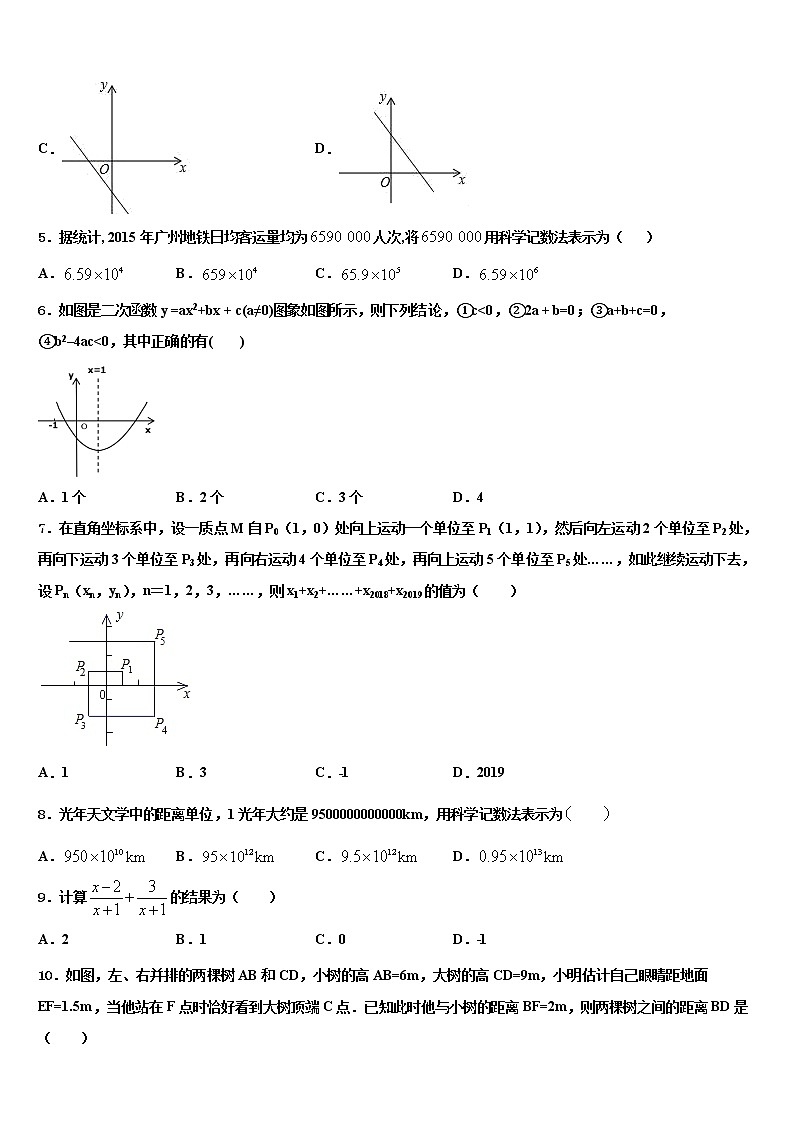 吉林省吉林市吉化第九中学2021-2022学年十校联考最后数学试题含解析02