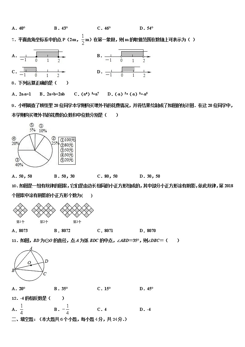 吉林九台区加工河中学心校2021-2022学年中考冲刺卷数学试题含解析第2页