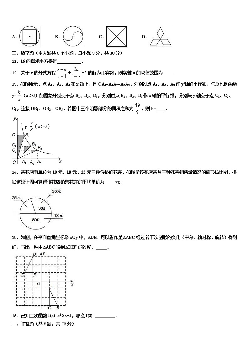 徽省临泉重点达标名校2021-2022学年中考五模数学试题含解析第3页