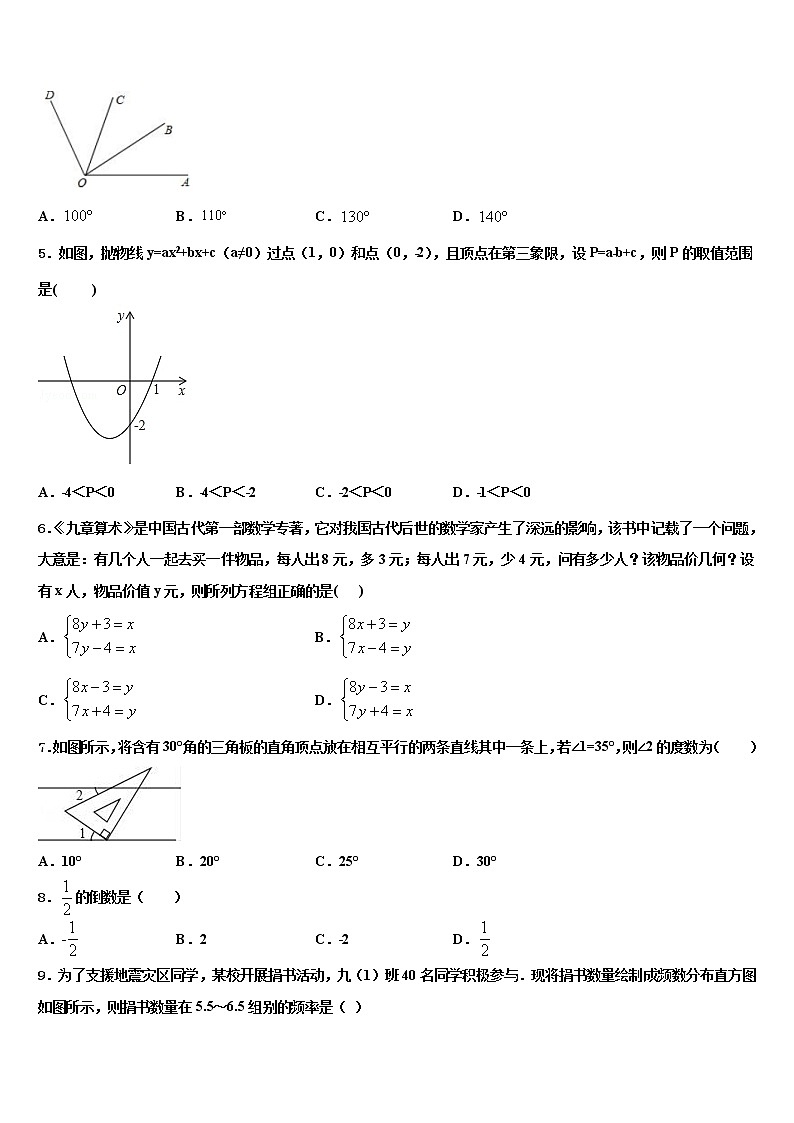 湖南省邵阳市城步县重点名校2021-2022学年中考一模数学试题含解析第2页