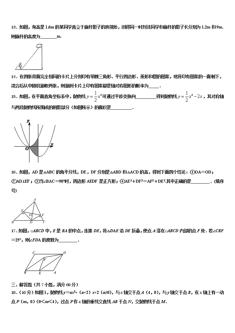 湖南省长沙浏阳市达标名校2022年中考数学对点突破模拟试卷含解析第3页