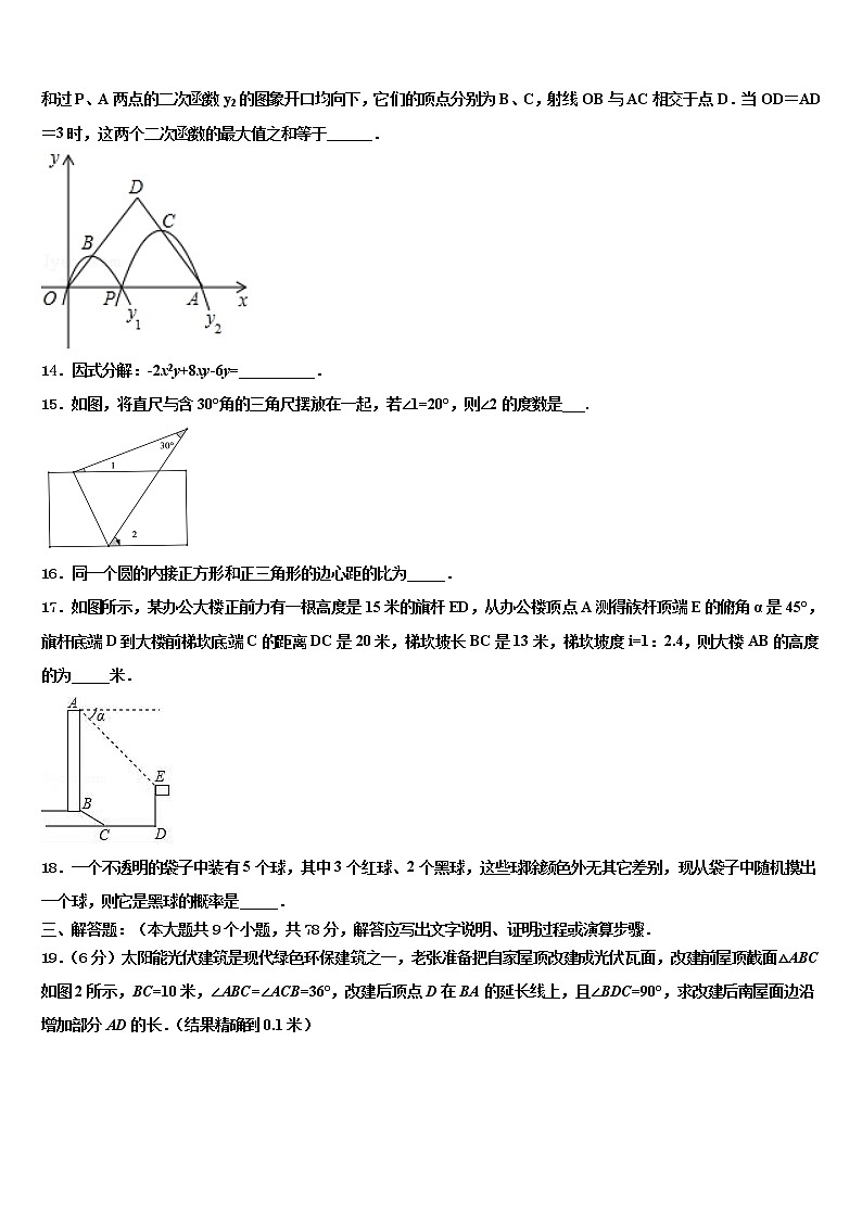 贵州省黔东南州名校2021-2022学年中考数学模试卷含解析03