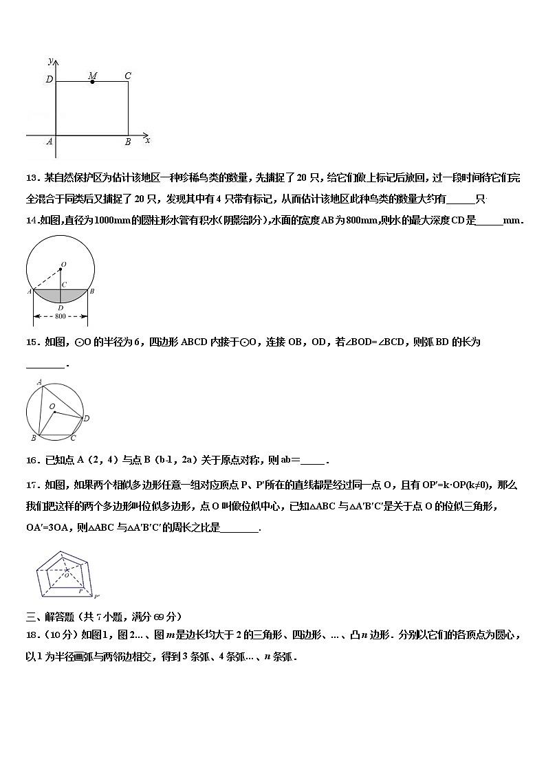 湖北省广水市市马坪镇重点达标名校2022年中考五模数学试题含解析03