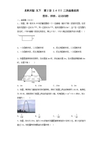 初中数学第二章 二次函数4 二次函数的应用精品当堂达标检测题