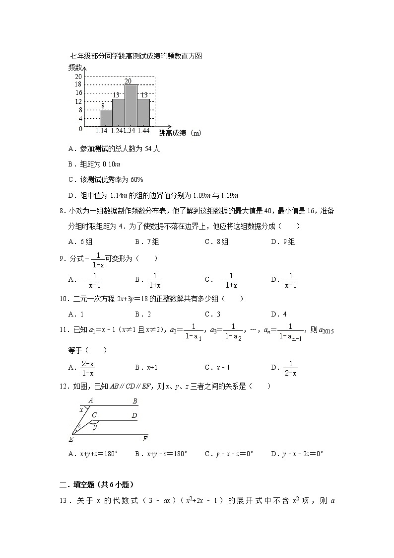 浙江省金华市婺城区湖海塘中学2020-2021学年七年级（下）期末数学复习试卷(含答案)02
