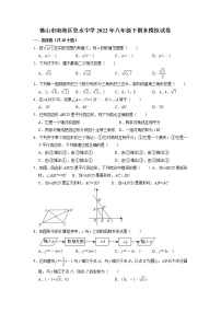 广东省佛山市南海区里水中学2021—2022学年下学期八年级数学期末模拟试卷(含答案)