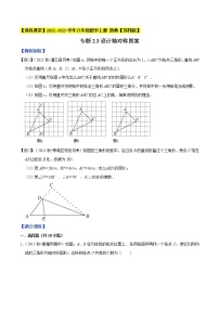 专题2.3设计轴对称图案-【讲练课堂】2022-2023学年八年级数学上册 题典【苏科版】