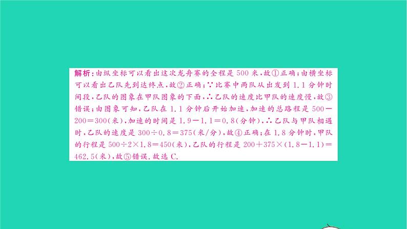 2022八年级数学下册周周卷六一次函数表达式的确定与应用习题课件新版湘教版07