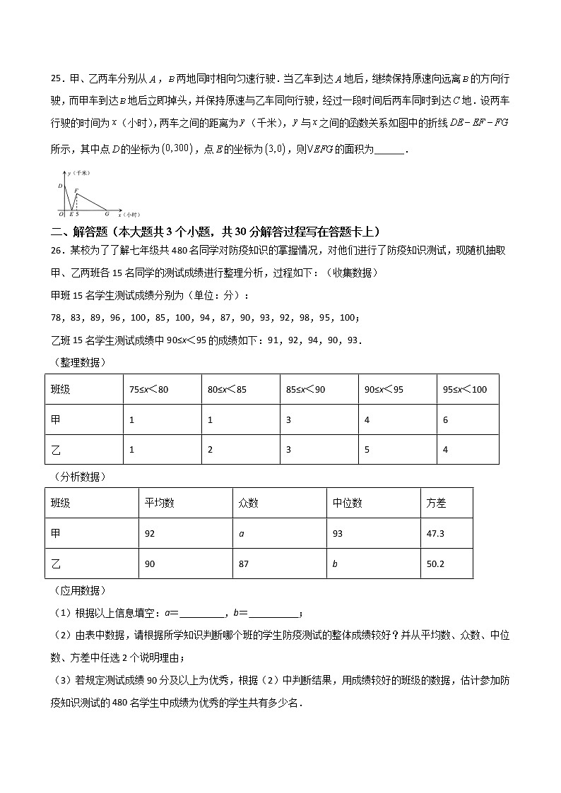 期末测试B卷压轴题模拟训练（二）-【B卷必考】2021-2022学年八年级数学上册压轴题攻略（北师大版，成都专用）02