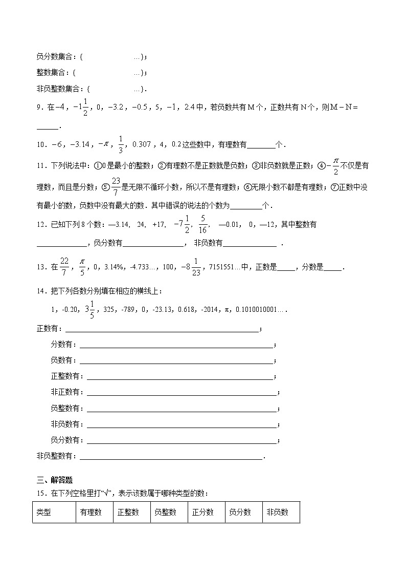 专题1.2 从自然数到有理数（拓展提高）- 2022-2023学年七年级数学上册拔尖题精选精练（浙教版）02