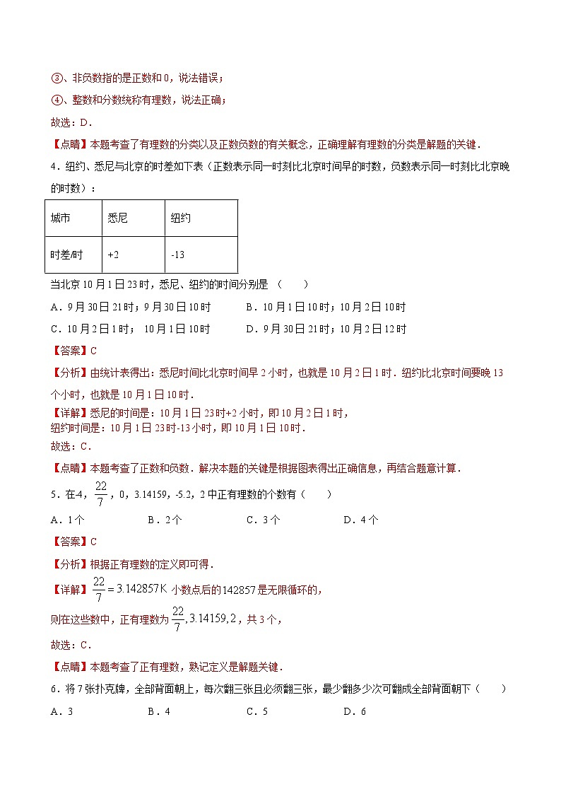专题1.2 从自然数到有理数（拓展提高）- 2022-2023学年七年级数学上册拔尖题精选精练（浙教版）02