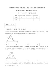 专题06 等边三角形的判定和性质-【挑战压轴题】2022-2023学年八年级数学上册压轴题专题精选汇编（苏科版）