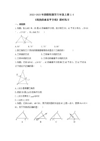 初中数学湘教版八年级上册2.4 线段的垂直平分线优秀达标测试