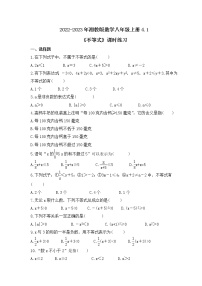 初中数学湘教版八年级上册4.1 不等式优秀课后复习题