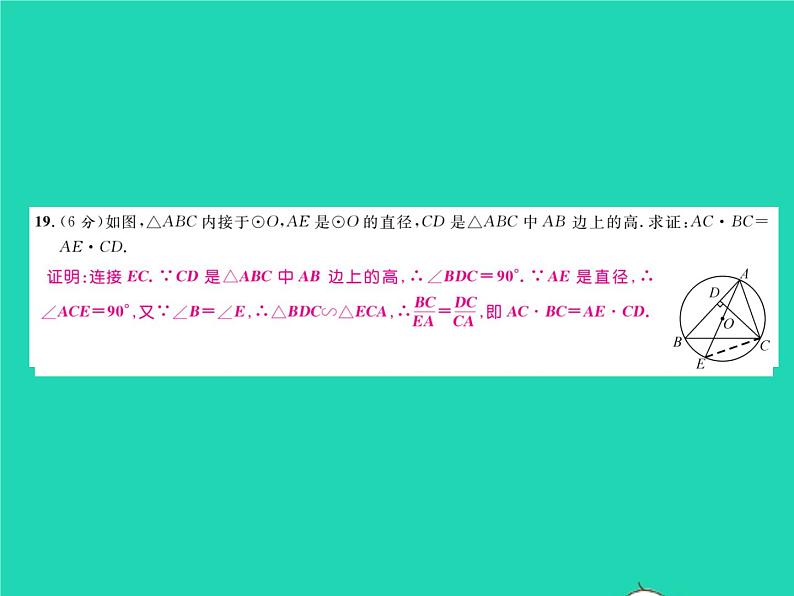 2022九年级数学下册第2章圆综合检测习题课件新版湘教版07