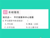 2022九年级数学下册第3章投影与视图3.1投影习题课件新版湘教版