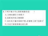 2022九年级数学下册第3章投影与视图3.1投影习题课件新版湘教版